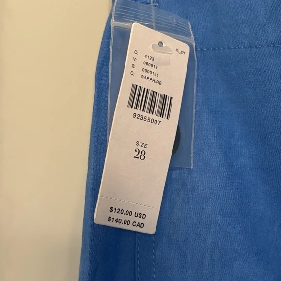 Anthropologie Maeve Colette Cropped Women’s Size 28 Wide Leg Crop Pants NWT - Picture 8 of 10